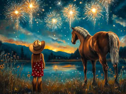 Meeting a Friend Fourth of July
