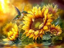 Sunflower Visitor Birds