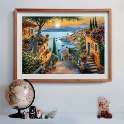 Steps To The Harbor - Compact Box Landscape