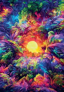 Colorboom Psychedelic Jungle Sunrise - Compact Box2024 Surrealism