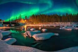Aurora Borealis-Northern Lights Landscape