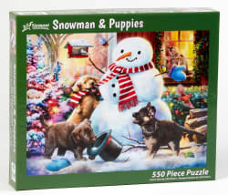 Snowman & Puppies Dogs