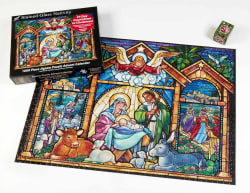 Stained Glass Nativity Jigsaw Puzzle Advent Calendar Christmas