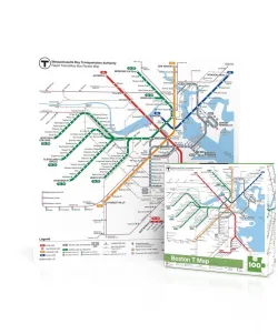 Boston T Map Mini Maps & Geography