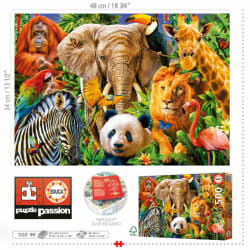 Wild Animal Collage Jungle Animals