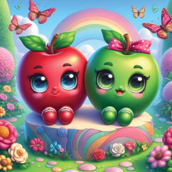 Cute Apples Food and Drink