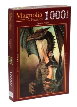 Woman and Dragon Fantasy