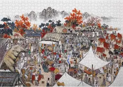 Traditional Market Asian Art