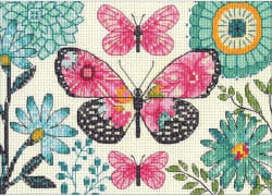 Counted Cross Stitch Kit 7" x 5" - Butterfly Dream