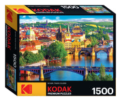 Scenic Old Town Bridges Over The Vltava River Landscape