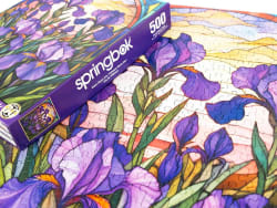 Stained Glass Irise Flower & Garden