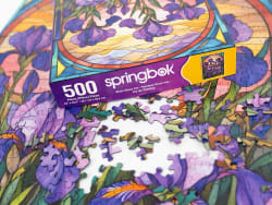 Stained Glass Irise Flower & Garden