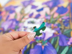 Stained Glass Irise Flower & Garden