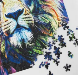 Brave Colors of a Lion Big Cats