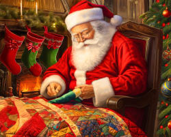 Quilting Santa Christmas