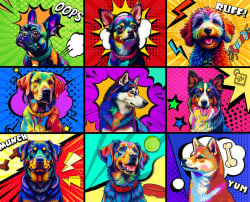 Pop Art Pups Dogs