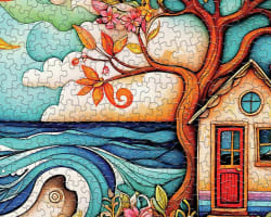 She Shed By the Sea Landscape