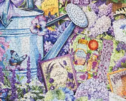 Purple Passion Flower & Garden