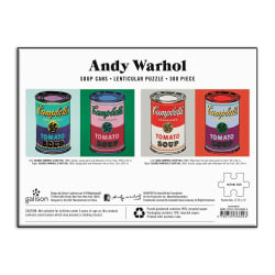 Andy Warhol Soup Cans Lenticular Puzzle Nostalgic & Retro