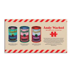 Andy Warhol Soup Cans Set of 3 Shaped Puzzles in Tins Nostalgic & Retro