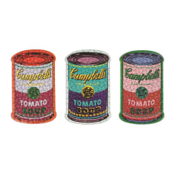Andy Warhol Soup Cans Set of 3 Shaped Puzzles in Tins Nostalgic & Retro
