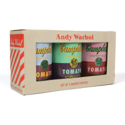 Andy Warhol Soup Cans Set of 3 Shaped Puzzles in Tins Nostalgic & Retro