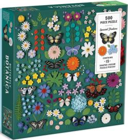 Butterfly Botanica with Shaped Pieces Butterflies and Insects Jigsaw Puzzle