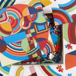 Frank Lloyd Wright Hoffman House Rug Puzzle with Shaped Pieces Contemporary & Modern Art