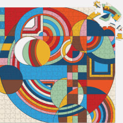 Frank Lloyd Wright Hoffman House Rug Puzzle with Shaped Pieces Contemporary & Modern Art
