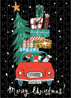 Christmas Car Puzzle Ornament Christmas