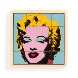 Andy Warhol Marilyn 2-in-1 Sliding Wood Puzzle Famous People