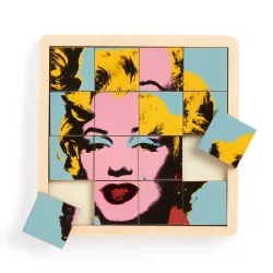 Andy Warhol Marilyn 2-in-1 Sliding Wood Puzzle Famous People