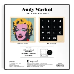 Andy Warhol Marilyn 2-in-1 Sliding Wood Puzzle Famous People
