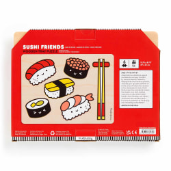 Sushi Friends Wooden Tray Puzzle Food and Drink