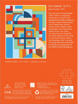 Frank Lloyd Wright December Gifts 500 Piece Book Puzzle Contemporary & Modern Art