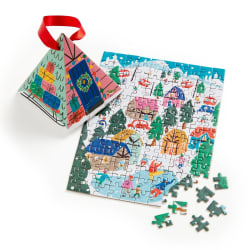 Puzzle Ornament Alpine Cottage Christmas