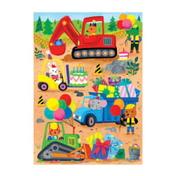 Construction Site Birthday Greeting Card Puzzle Construction
