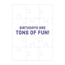 Construction Site Birthday Greeting Card Puzzle Construction