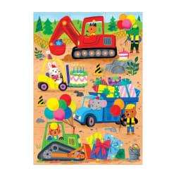 Construction Site Birthday Greeting Card Puzzle Construction