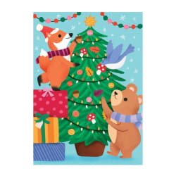 Greeting Card Puzzle -  Christmas Critters Christmas