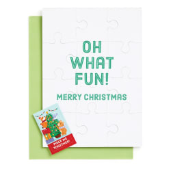 Greeting Card Puzzle -  Christmas Critters Christmas