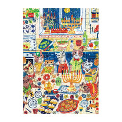 Greeting Card Puzzle - Happy Hanukcats Cats