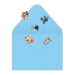 Greeting Card Puzzle - Happy Hanukcats Cats