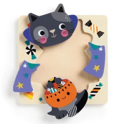 Halloween Set of 4 Wood Puzzles Halloween