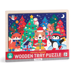 Festive Friends 12 Piece Wooden Tray Puzzle Christmas