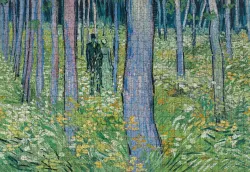 Undergrowth-Two Figures Impressionism & Post-Impressionism