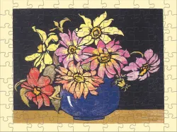 William S. Rice 120-Piece Double-Sided Jigsaw Puzzle Set Flower & Garden