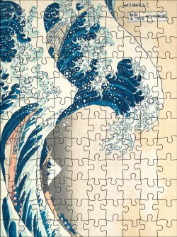 Hokusai 120-Piece Double-Sided Jigsaw Puzzle Set Birds