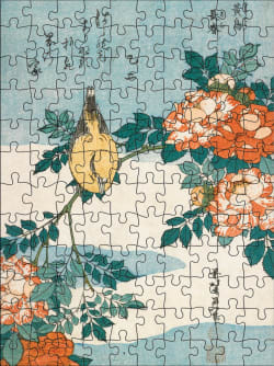 Hokusai 120-Piece Double-Sided Jigsaw Puzzle Set Birds