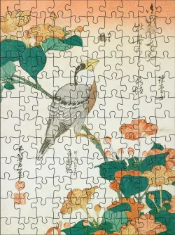 Hokusai 120-Piece Double-Sided Jigsaw Puzzle Set Birds